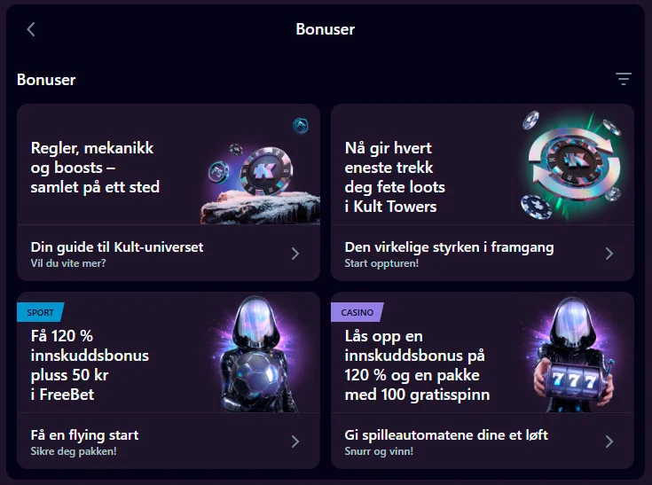 bonuser kult casino